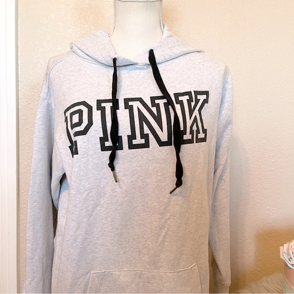 Victoria Secret Pink LOGO PULLOVER HOODIE Sweater Small - Picture 2 of 6